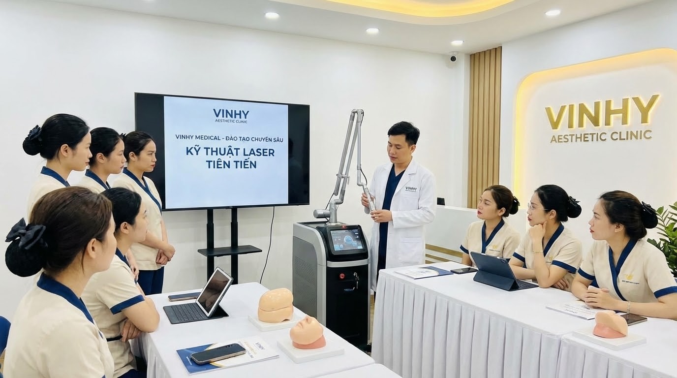hinh-anh-vinhy-medical-dao-tao-nhan-vien-cua-tham-my-vien